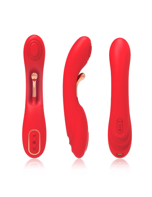 Fishhook Red Dual-Point Wibrator Punkt G - Zabawki erotyczne, Wodoodporny, 9 trybów, USB-C