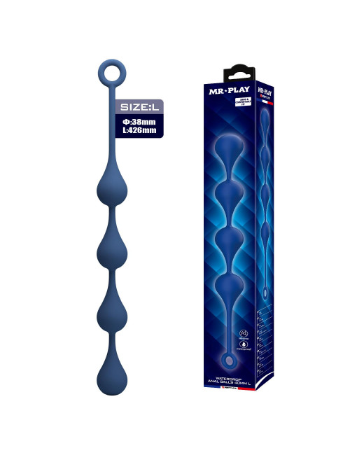 MR. PLAY Waterdrop Anal Balls - Kule Analne Silikon 42,6 cm - Zabawki Analne Pręty