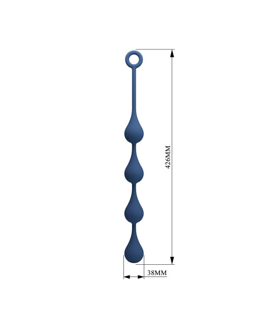 MR. PLAY Waterdrop Anal Balls - Kule Analne Silikon 42,6 cm - Zabawki Analne Pręty