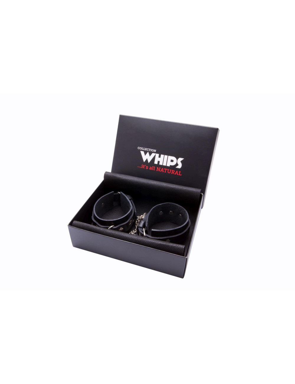 Kajdanki Męskie WHIPS - Skórzane Zabawki BDSM, Regulowane 21–25 cm, Szer. 4 cm