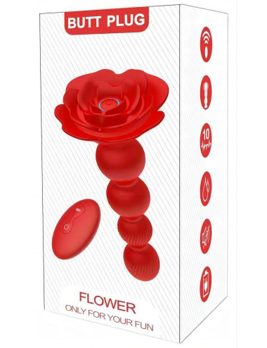 Rose rotating anal beads