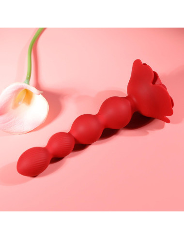 Rose rotating anal beads