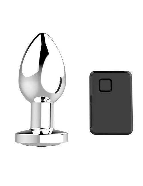 Srebrny Plug Analny USB 10 Funkcji – Wibrujący Stymulator, Zabawki Analne