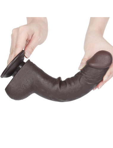 9.5'' Sliding Skin Dual Layer Dong Black