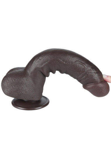 9.5'' Sliding Skin Dual Layer Dong Black