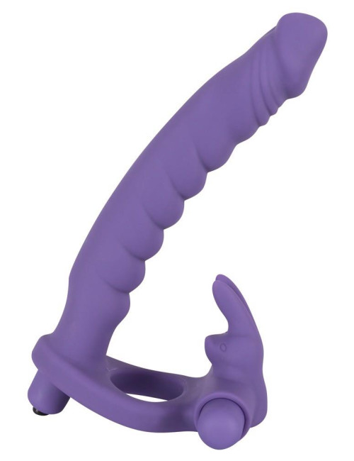 Silicone Strap-on z wibracją – zabawki, pierścienie z wibracją, dildo silikonowy 16 cm