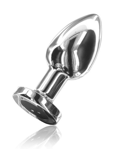Buttplug Wibrujący Medium Silver - Analny Plug Wibracyjny ze Stali Nierdzewnej, 3,4 cm