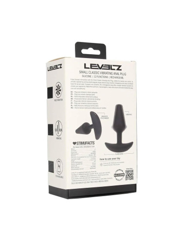 Classic Vibrating Silicone Anal Plug - S - Black