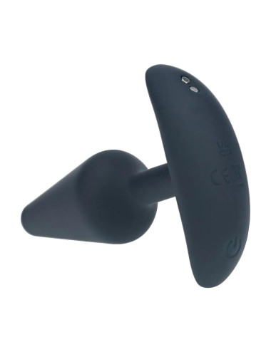 Classic Vibrating Silicone Anal Plug - S - Black