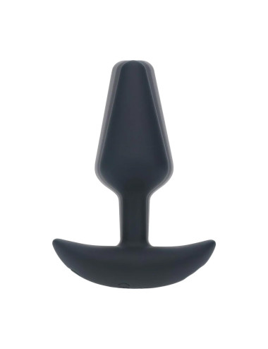 Classic Vibrating Silicone Anal Plug - S - Black
