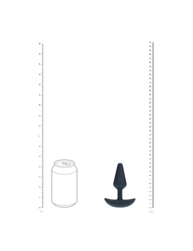 Classic Vibrating Silicone Anal Plug - S - Black