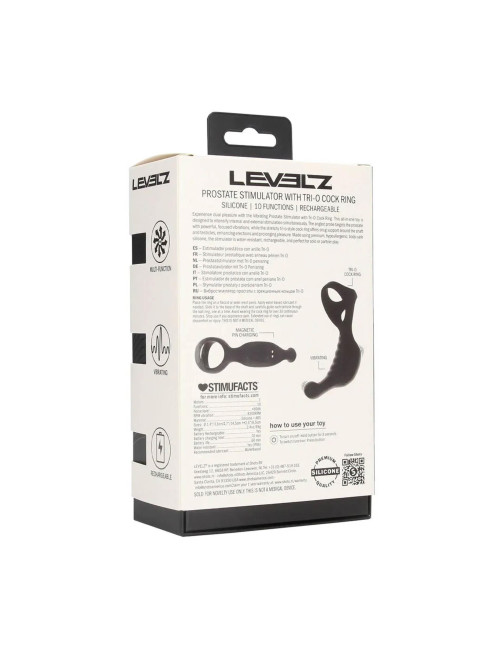 Levelz Producenci Wibracyjny Stymulator Prostaty Tri O Czarny