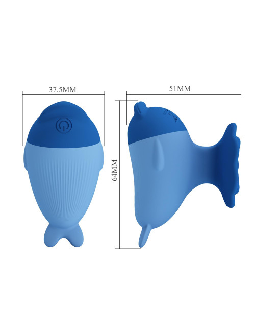 Pretty Love Dolphin Blue – Mini wibrator silikonowy