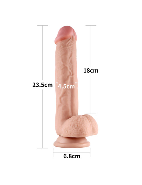 Lovetoy Realistyczne Dildo z przesuwaną skórą 9.5"