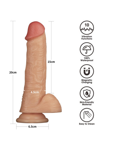 8'' Vibrating Power Basics Cock