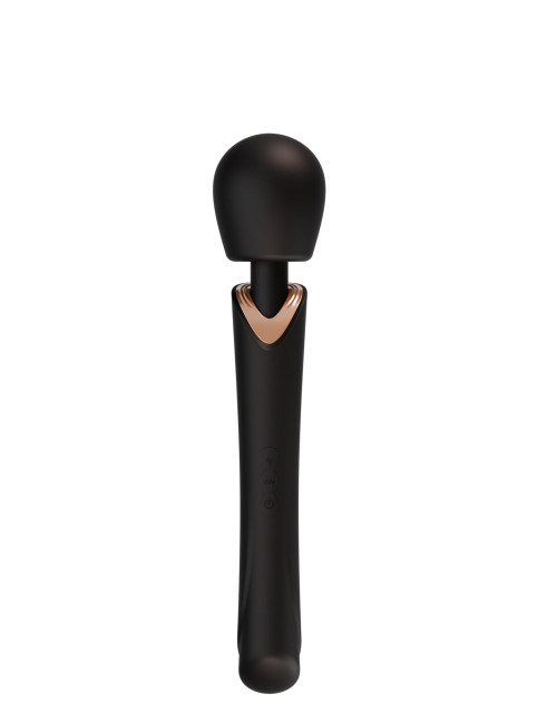 Perfect Wand Black - masażer wibrator wodoodporny, silikon medyczny, 10 trybów
