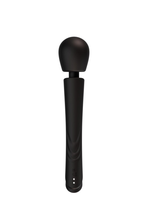 Perfect Wand Black - masażer wibrator wodoodporny, silikon medyczny, 10 trybów