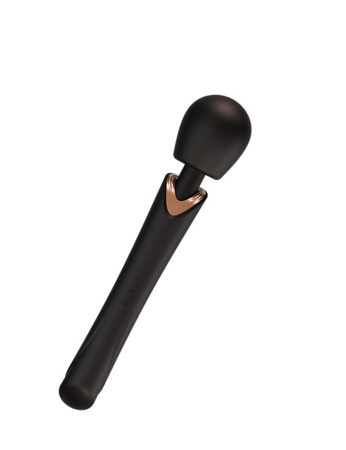 Perfect Wand Black - masażer wibrator wodoodporny, silikon medyczny, 10 trybów