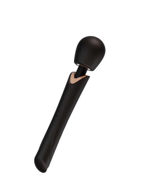 Perfect Wand Black - masażer wibrator wodoodporny, silikon medyczny, 10 trybów