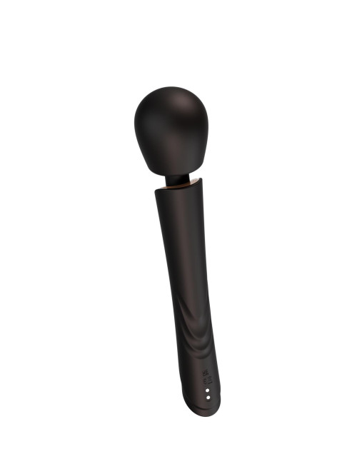 Perfect Wand Black - masażer wibrator wodoodporny, silikon medyczny, 10 trybów