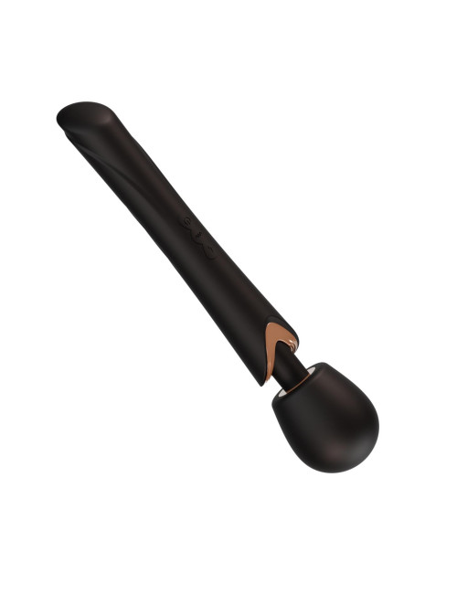 Perfect Wand Black - masażer wibrator wodoodporny, silikon medyczny, 10 trybów