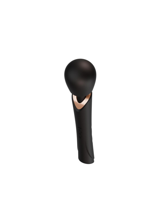 Perfect Wand Black - masażer wibrator wodoodporny, silikon medyczny, 10 trybów