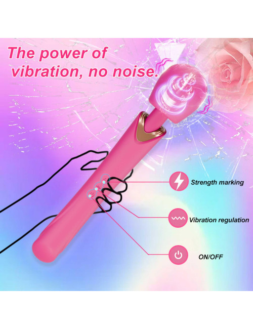 Perfect Wand Pink – Wibrator/Masażer Zabawki, silikon medyczny, wodoodporny, 10 trybów