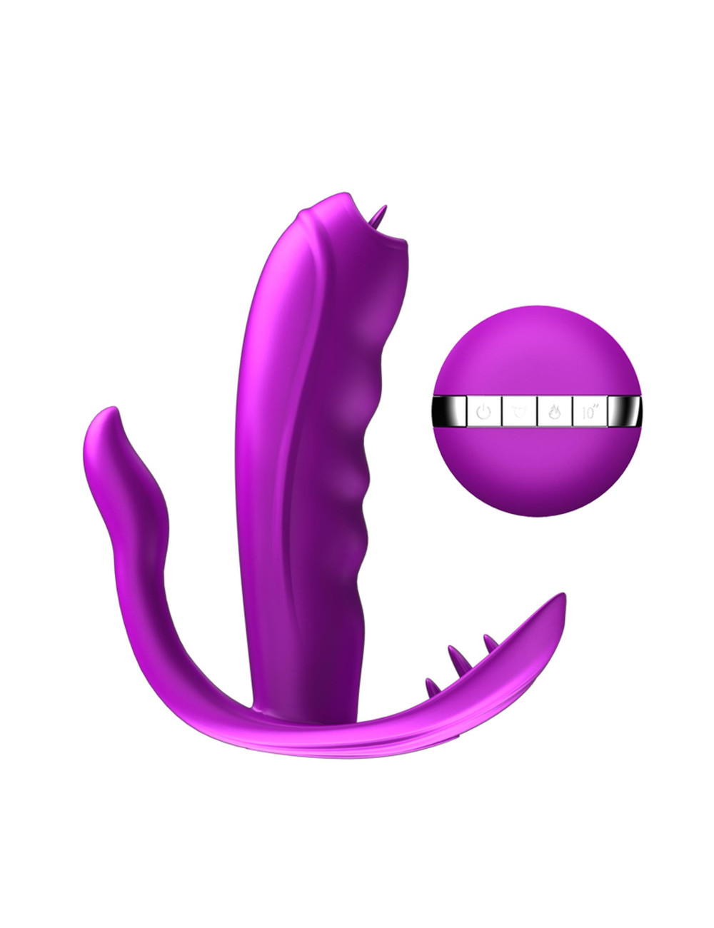 Stymulator Silikonowy Panty Vibrator USB - 7 Funkcji i Ogrzewanie, Wodoodporny