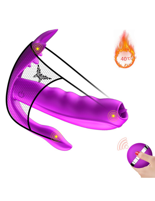 Stymulator Silikonowy Panty Vibrator USB - 7 Funkcji i Ogrzewanie, Wodoodporny