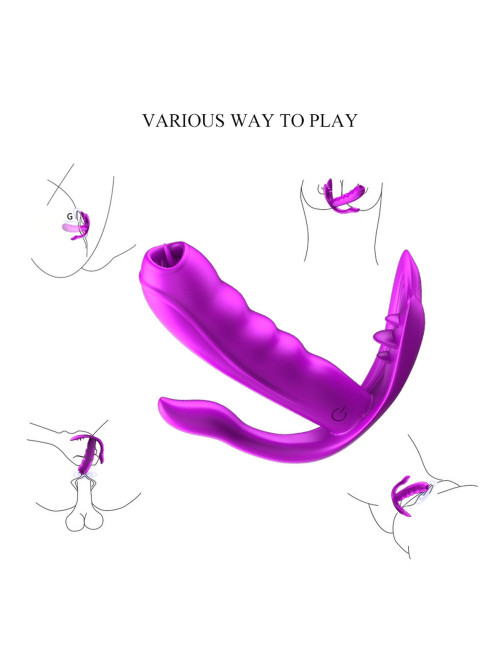 Stymulator Silikonowy Panty Vibrator USB - 7 Funkcji i Ogrzewanie, Wodoodporny