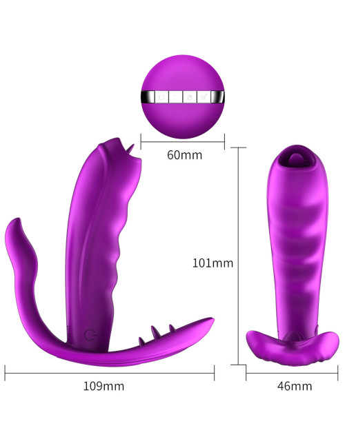 Stymulator Silikonowy Panty Vibrator USB - 7 Funkcji i Ogrzewanie, Wodoodporny