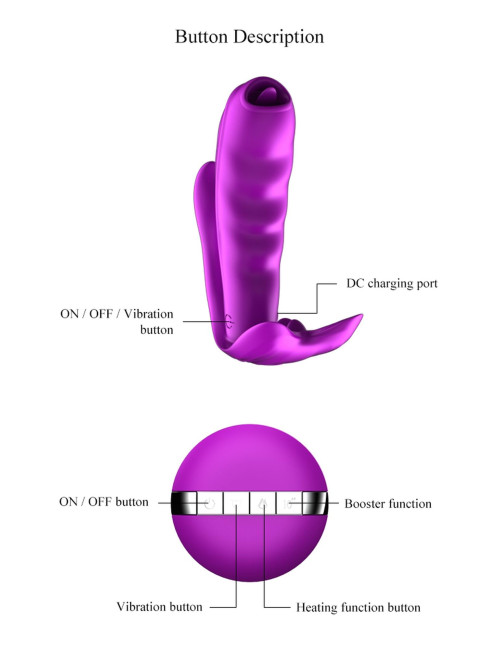 Stymulator Silikonowy Panty Vibrator USB - 7 Funkcji i Ogrzewanie, Wodoodporny