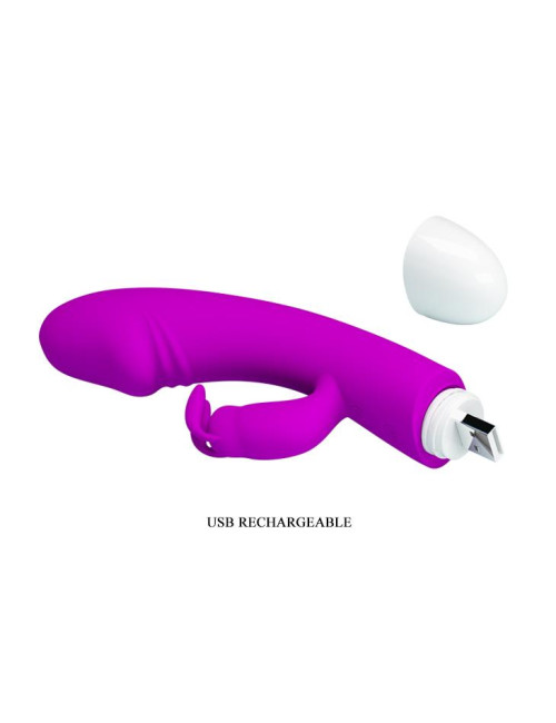 Pretty Love Will Silikonowy wibrator króliczek USB 30-funkcyjny