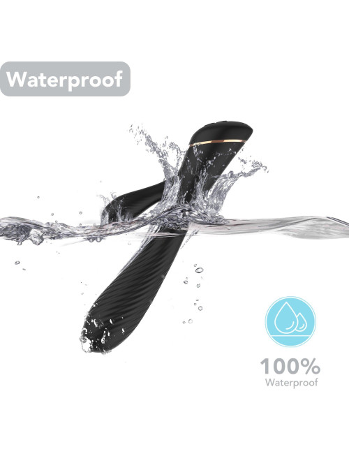 Króliczek Hare Black Wibrator silikonowy, 9 funkcji wibracji, wodoodporny