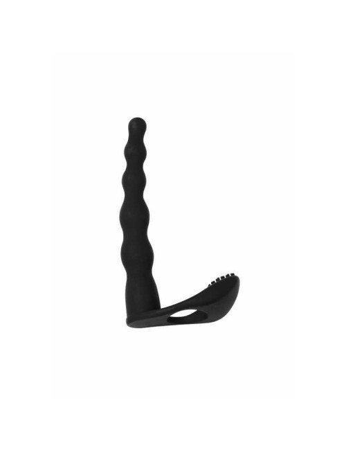 Strap-on z wibracją Pure Passion Farnell Black silikonowy 17 cm