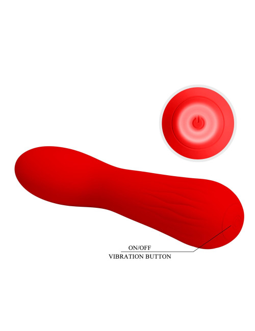 PRETTY LOVE Faun Red – Wibrator Punkt G, 12 funkcji, silikon, funkcja pamięci