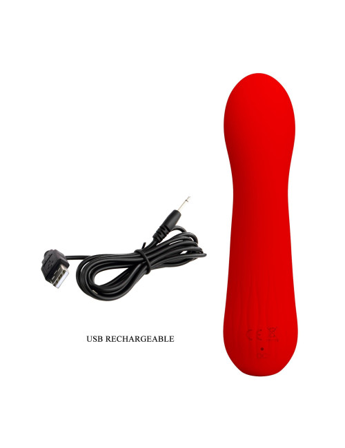 PRETTY LOVE Faun Red – Wibrator Punkt G, 12 funkcji, silikon, funkcja pamięci