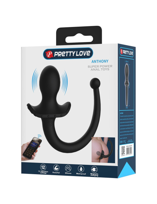 Wibrujący korek analny Pretty Love Anthony z aplikacją mobilną