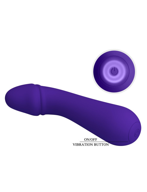 PRETTY LOVE Cetus Dark Purple – Silikonowy Wibrator Punktu G, 12 Funkcji, Pamięć