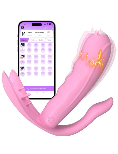 Silicone Vibrator 7 vibration modes - Heating + APP