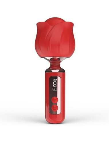 Wibrator silikonowy Rose Magic - 9 trybów, IPX7, wodoodporny, Zabawki i Masażery