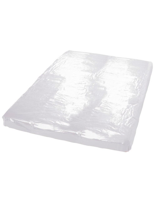 White Vinyl Sheet - winylowa mata BDSM 200x230 cm, łatwa w czyszczeniu, ochrona materaca