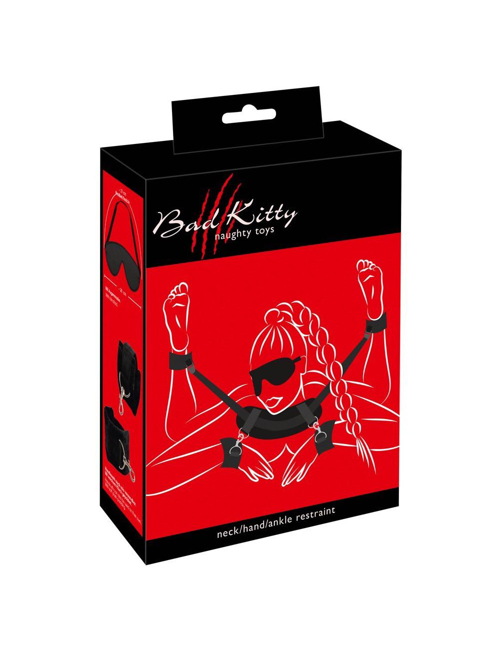 Bad Kitty Zestaw BDSM Szyja-Nadgarstki-Kostki