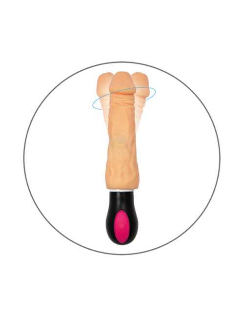 Wibrator JUPITER USB - 12-trybów z rotacją, cyber skóra, wodoodporny