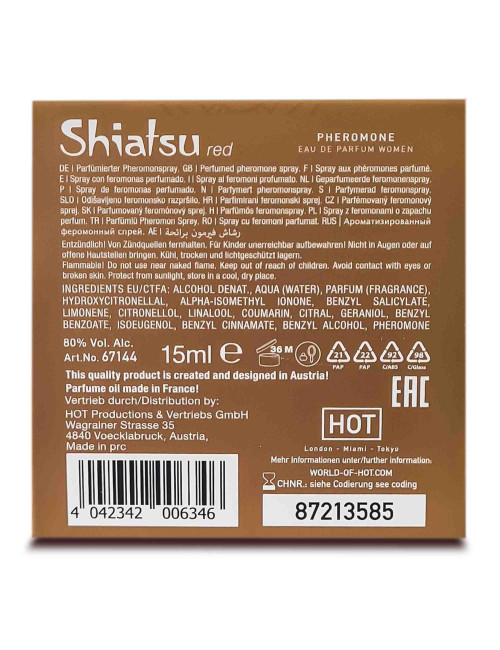Hot Shiatsu Pheromon Fragrance Red - Feromony dla kobiet 15 ml