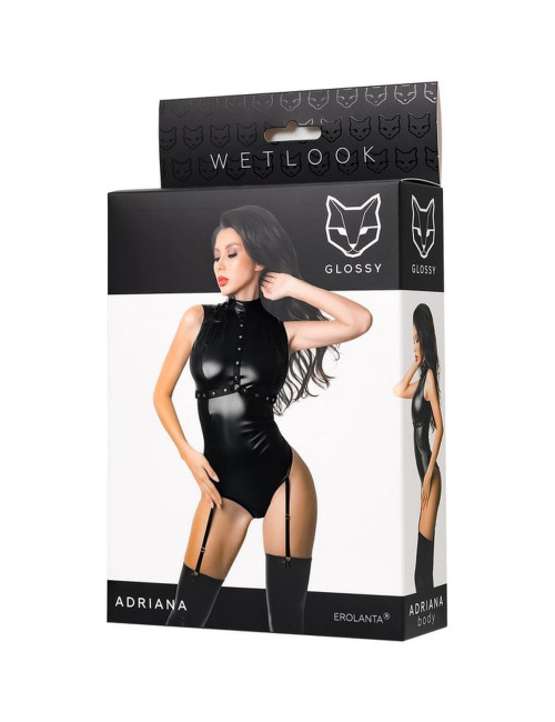 Glossy Body Wetlook Adriana Czarne S