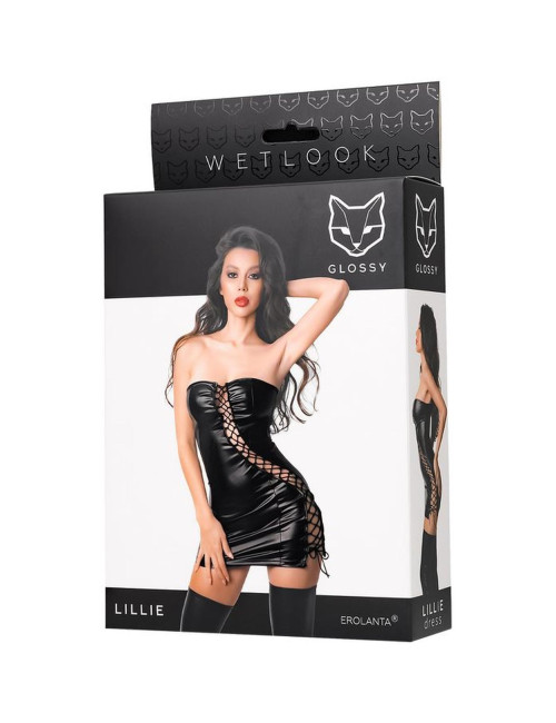 Glossy Sukienka Wetlook Lillie Czarna M