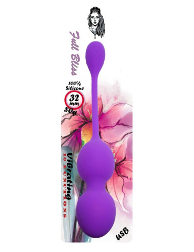 Vibrating Kegel Balls 32mm 80g Purple 10 function USB - B - Series