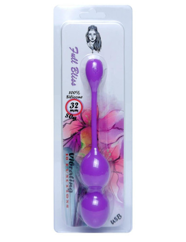 Vibrating Kegel Balls 32mm 80g Purple 10 function USB - B - Series