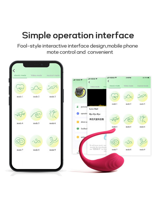 App Love Egg Red - Jajko wibracyjne z aplikacją Bluetooth